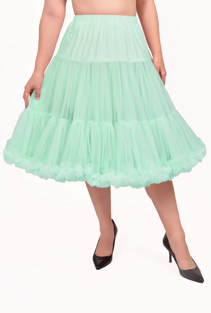 Vintage Chiffon Crinoline Petticoat - Spearmint